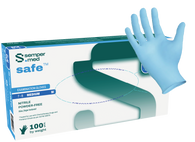 (40 Case/Full Pallet) Sempermed® Safe™ Blue Nitrile Gloves (5 mil) | Exam Grade | Case of 1000