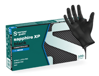 Semperguard® Sapphire™ XP Black Nitrile Gloves (4 mil) | Industrial Grade | Case of 1000