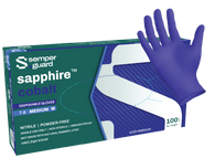 (50 Case/Full Pallet) Semperguard® Sapphire™ Cobalt Blue Nitrile Gloves (4 mil) | Industrial Grade | Case of 1000