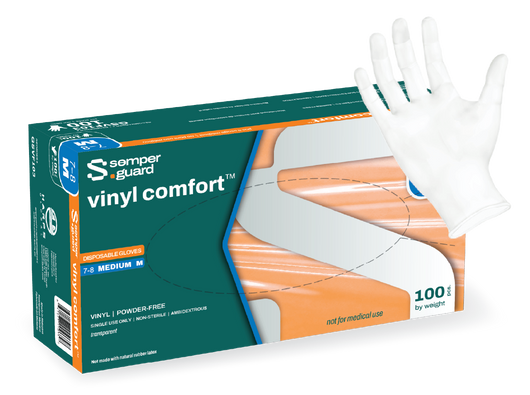 Semperguard® Vinyl Comfort™ Clear Powder Free (4 mil) | Industrial Grade | Case of 1000