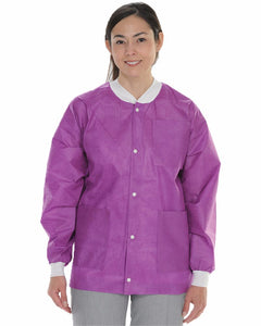 (10/Pack) Valumax Heavy Weight Disposable Lab Jackets - Purples