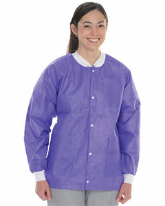(10/Pack) Valumax Heavy Weight Disposable Lab Jackets - Purples