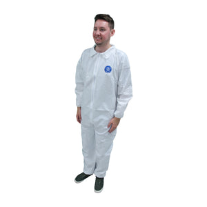 (25/Case) Disposable PROMAX Coveralls Zip Front, Elastic Wrists & Ankles -Similar to Tyvek