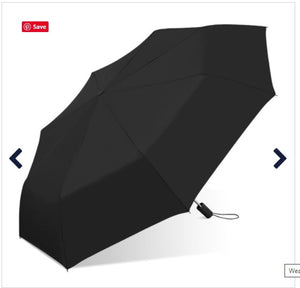 (6/case) Weather Station Automatic Folding Umbrella-Black