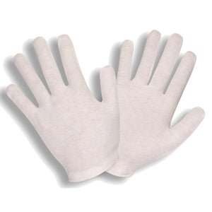 Men's Heavy Weight White Poly/Cotton Lisle Inspection Gloves