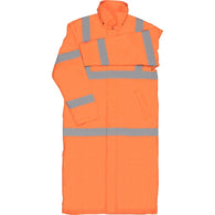 Class 3 ANSI/ISEA 107 Hi-Viz Orange Full Length Rain Coat