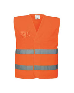 (6/Case) Class 2 Portwest Orange Hi-Vis Mesh Vest