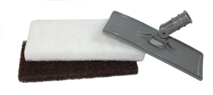 Gray Floor Pad Holder with 2 Pads