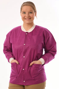 (10/Pack) Valumax Heavy Weight Disposable Lab Jackets - Purples