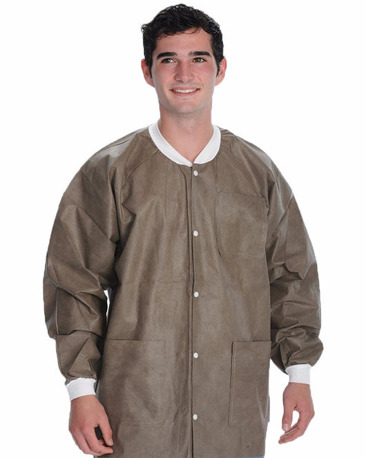(10/Pack) Valumax Heavy Weight Disposable Lab Jackets - Neutrals