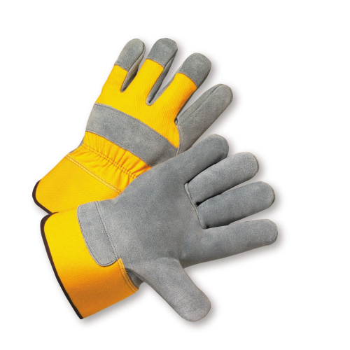 Premium Top Grain Leather Palm Safety Cuff Work Gloves