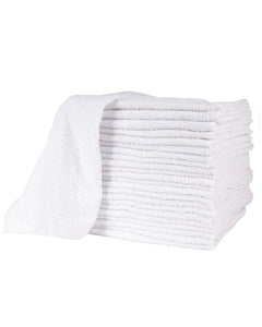New White Terry Bar Mop Towels (25LB Case)
