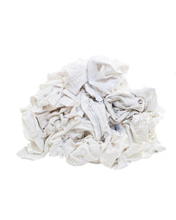 Reclaimed White 100% Cotton T-Shirt Wiping Rags