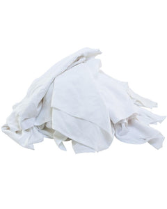 Reclaimed White Sheeting Wiping Rags (25LB Case )