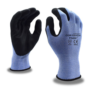 (12 pairs) COR-TOUCH FOAM™ Black Foam Nitrile Palm Coated Gloves w/ Nylon Shell