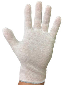 Women's Dermal Moisturizing Poly/Cotton Medium Weight Gloves with Semi Elastic Wrists
