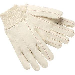 (12 pairs) Double Palm Cotton Knitwrist Gloves
