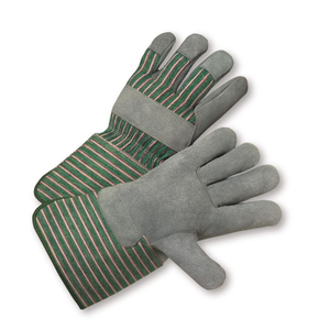 Leather Palm Clute Pattern Safety Cuff Gloves