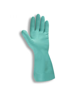 Standard Green Nitrile, Unlined, 11-mil, Embossed Grip, 13-inch Gloves