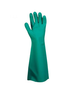 Premium Green Nitrile, Unlined, 22-mil, Pebble Grip, 18-inch Gloves
