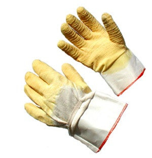 thumbnail image 2 of Wholesale Lot: 300 Pairs Red Latex Rubber Palm Coated Work Gloves (Size L) 2 of 3