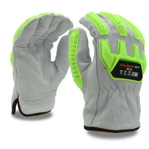 (Sold by the Pair) CALIBER-GT™ Cut-Resistant Goatskin Leather TPR Glove ANSI Cut Level A5