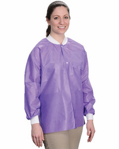 (10/Pack) Heavy Weight Disposable Lab Jackets - Purples