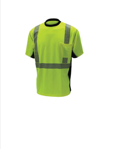 Hydro Wicking Hi-Viz Shirt w/ Black Sides | ANSI Class 2 (CLEARANCE)