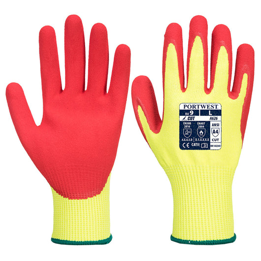 (6/Case) Portwest Vis-Tex HR Level A4 Cut Resistant Nitrile Coated Glove