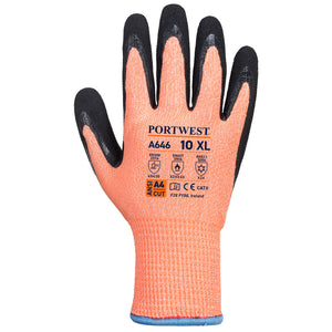 (6/Case) Portwest Vis-Tex Winter HR Level A4 Cut Resistant Nitrile Coated Glove