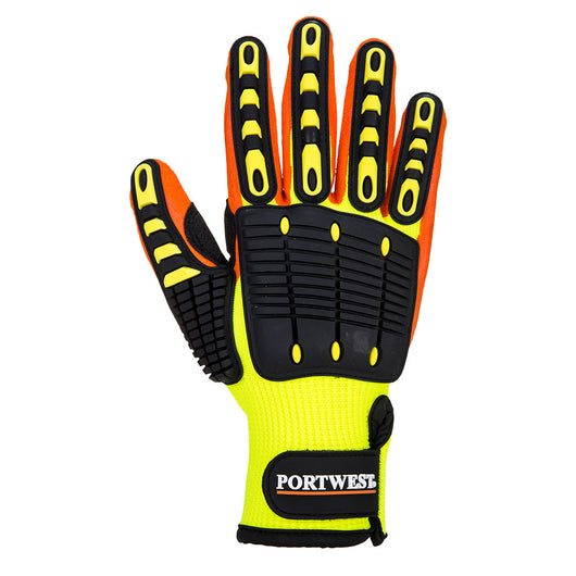 (3/Case) Portwest Yellow Anti - Impact Grip Glove