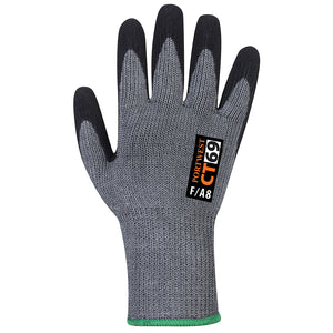 (6/Case) Portwest CT AHR+ Level A8 Cut Resistant Foam Nitrile Glove Grey/Black