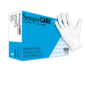 (70 Case/Full Pallet) SemperCare Clear Vinyl Powder Free (5 mil) | Exam Grade | Case of 1000