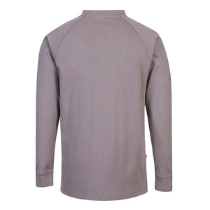 Portwest Bizflame Gray Flame Resistant Antistatic Crew Neck Long Sleeve Shirt