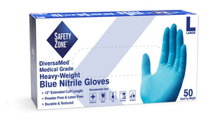 DiversaMed Blue Nitrile Gloves 12