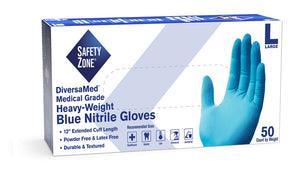 (50 Case/Full Pallet) DiversaMed Blue Nitrile Gloves 12