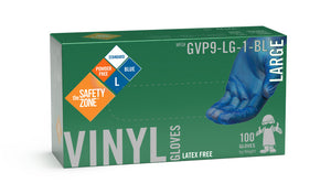 (140 Case/Full Pallet) Powder Free Blue Vinyl Gloves (3.6 mil) | Industrial Grade | Case of 1000