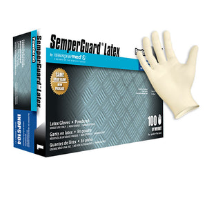 (70 Case/Full Pallet) SemperGuard Latex Powdered (5 mil) | Industrial Grade | Case of 1000