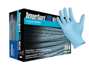 (60 Case/Full Pallet) SemperGuard HD Blue Nitrile Gloves (6 mil) | Industrial Grade | Case of 1000