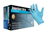 (80 Case/Full Pallet) SemperGuard Blue Nitrile Gloves (5 mil) | Industrial Grade | Case of 1000