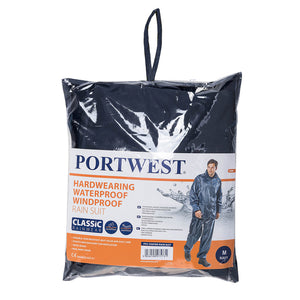 Portwest Navy Essentials 2 Piece Rain Suit