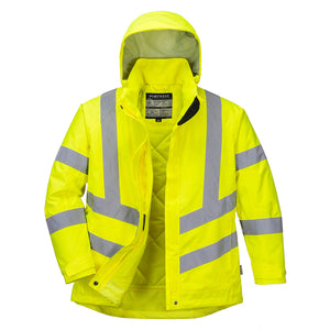 Class 3 Portwest Ladies Hi-Vis Winter Jacket Yellow