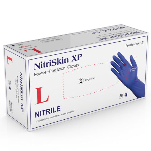NitriSkin XP Nitrile Exam Gloves (8 mil) | Exam Grade | Case of 500 (2X-3X = 450)