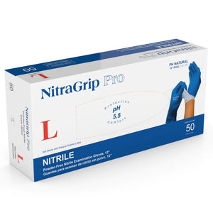 (48 Case/Full Pallet) NitraGrip Pro 2-Ply Nitrile Exam Gloves (8 mil) | Exam Grade | Case of 500 (2X-3X = 450)