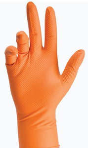 SonicBurst Diamond Textured Orange Nitrile (6.5 mil) | Exam Grade | Case of 1000 (2X = 900)