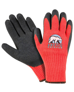 (12 Pairs) Arctic Gripper Fluorescent Orange Palm Coated Winter Glove