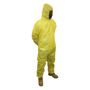 (25/Case) ProChem Zipper Front Coveralls w/ Attached Hood, Elastic Wrists & Ankles - Bound Seams