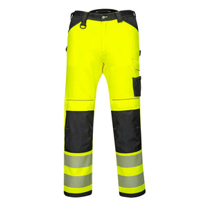 Class 2 Portwest PW3 Hi-Vis Work Pants Yellow/Black