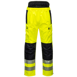 Class 2 Portwest PW3 Hi-Vis Extreme Rain Pants Yellow/Black