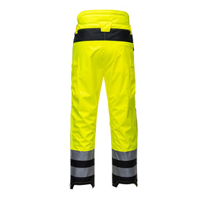 Class 2 Portwest PW3 Hi-Vis Extreme Rain Pants Yellow/Black